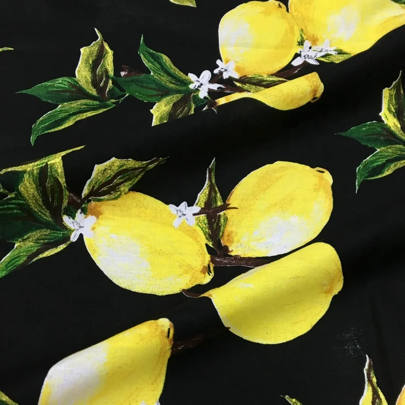 
Fonesun-C582 lemon print fabric 