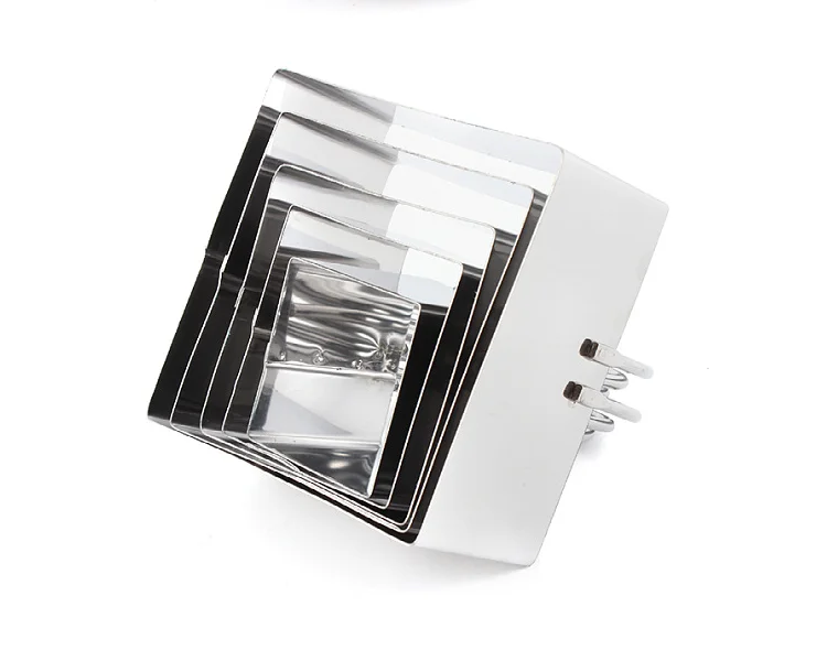 Professional Baking Dough Tools Stainless Steel Cookies Cutters Biscuit Cutter Set with Handle Round Heart shape