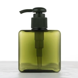 Wholesale China Factory Green Shampoo 250ml Hand Wash Liquid Soap White Acrylic With Black Cap Lotion Plastic Bottle