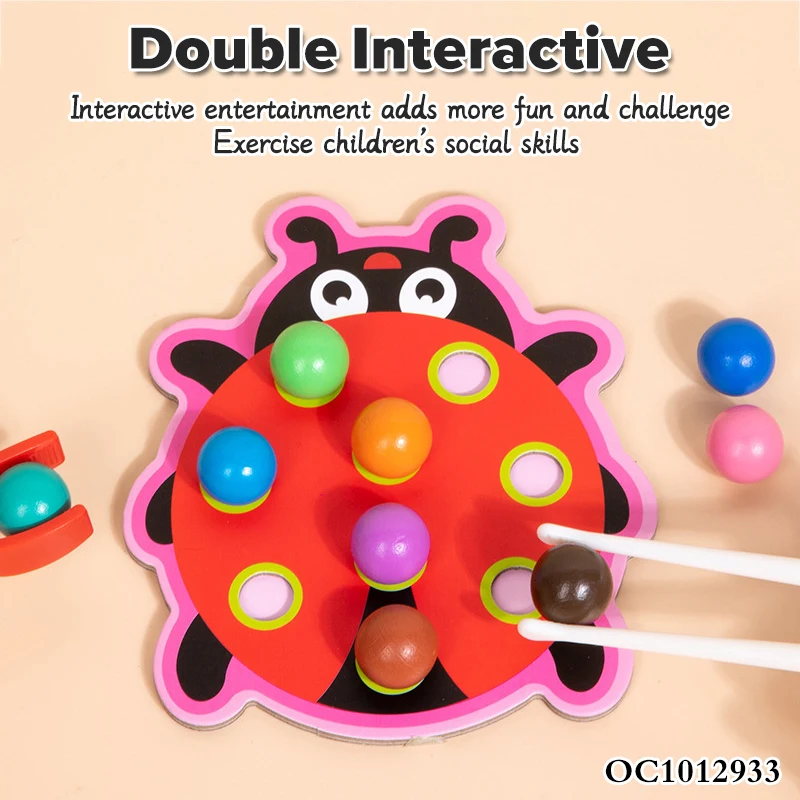 Hand eye coordination training montessori games wooden board toddler activity magic bean puzzle toy