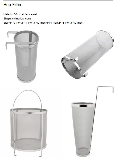 300 400 Micron 304 Stainless Steel Beer Home Brew Hop Filter/spider/basket