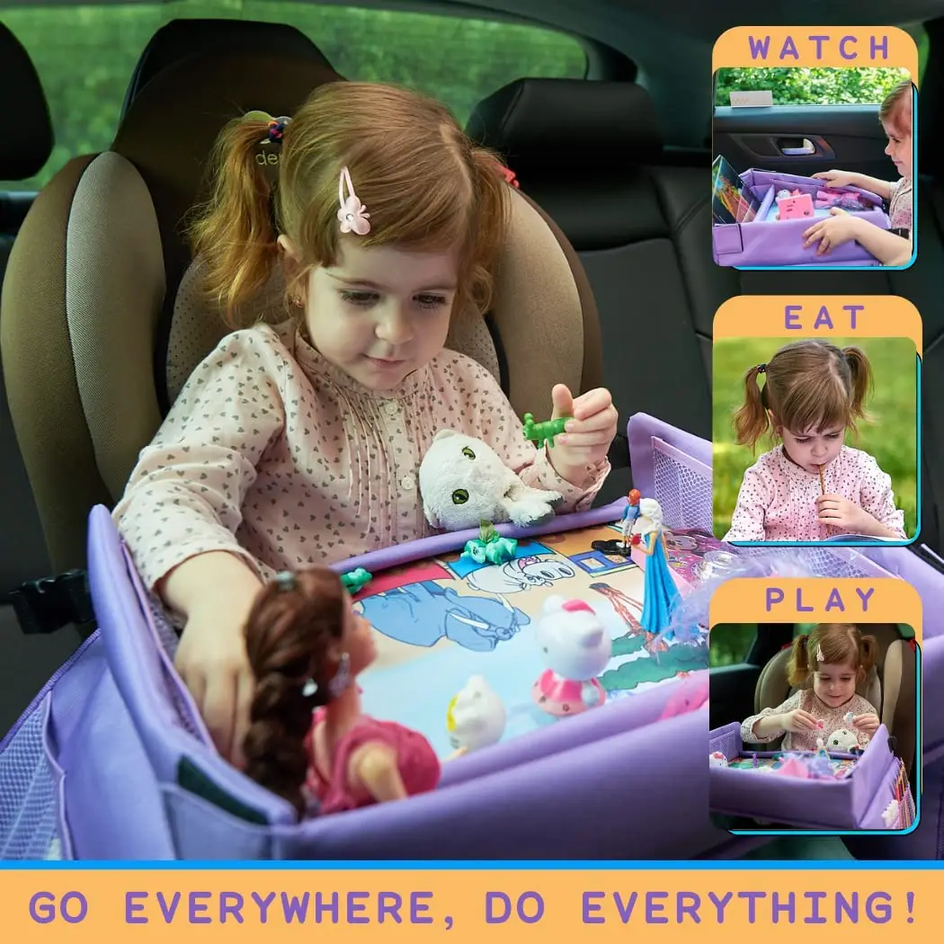 Kids Travel Tray, car travel dining tray