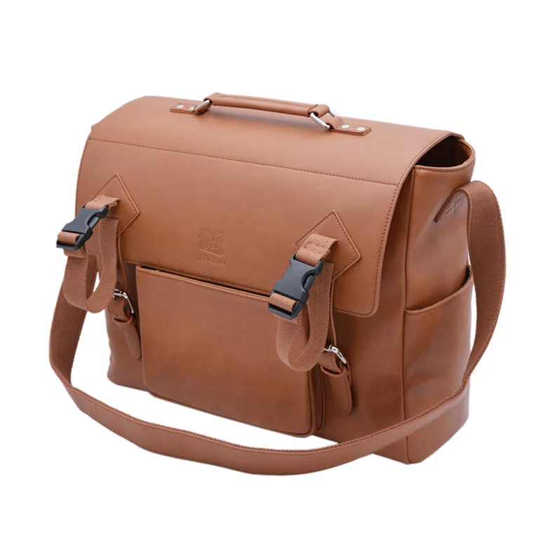 Custom Waterproof vegan PU Leather Dslr Camera Crossbody Shoulder Messenger Bag