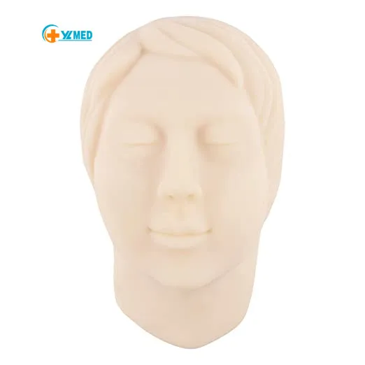 Манекен из мягкого силикона для инъекций, тренировочная модель с косточками, голова человека, обучение при движении в натуральную величину