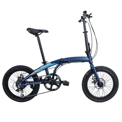 Solid Color Bike High Quality Unisex Double Disc Brake Moutain Bike Aluminum Alloy Foldable Bicycle 20 Inch