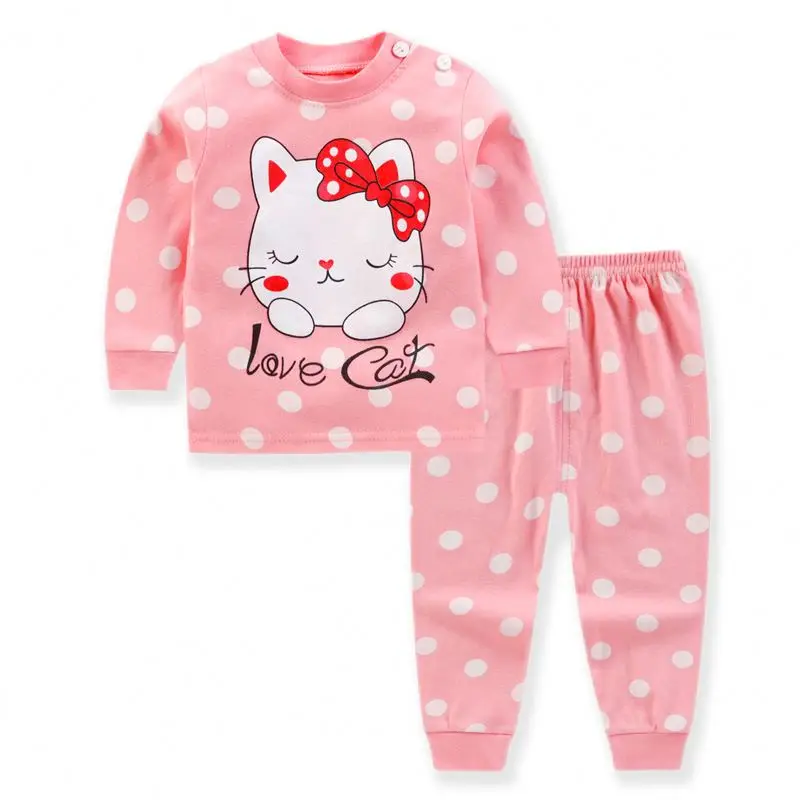 Children Cheap Pajamas Suit Children Cotton Pajamas Holiday Kids Suits Kids Night Suits