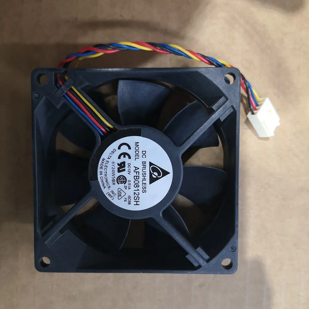 Delta AFB0812MB 12V DC 0.17A 8cm 8015 80x80x15mm 2-wire silent 2200rpm 28.3CFM Ball Bearing Server Axial Cooling Fan