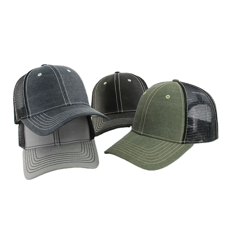 OEM Sublimation 6 Panels 3D Embroidery Baseball Cap Mesh Custom Printing Trucker Hat Caps