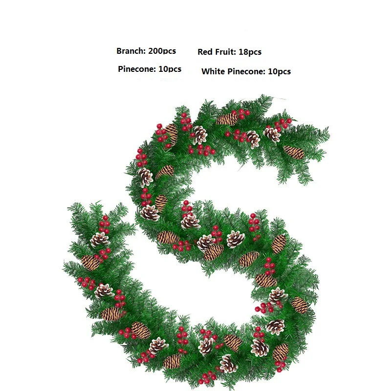 Artificial Simulation Rattan Vine Office Hotel Vine Garden Rattan Wicker Artificial Pine Leaves For Christmas Home Decoration