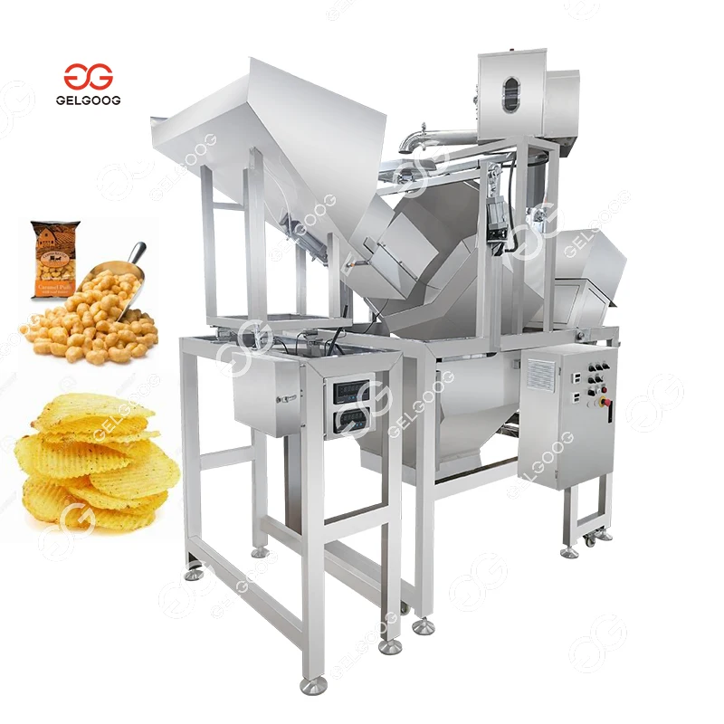 Small Drum Type Rotary Octagonal Seasoning Machine Corn Puff Spices Decagonal Flavoring Machine