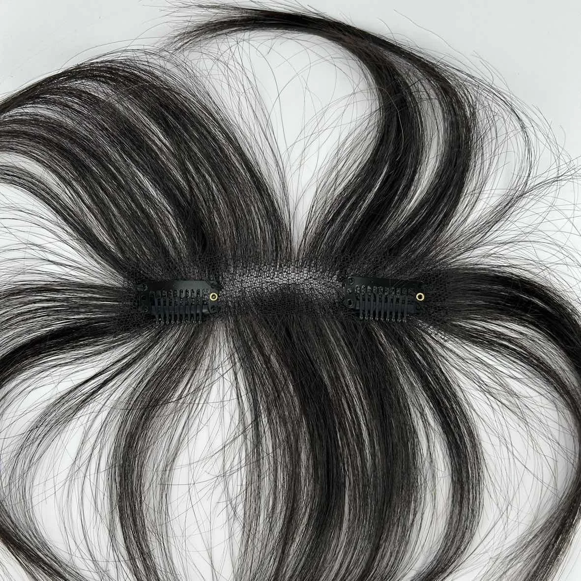 Hot Selling Baby Hair Bangs Clip In Fringe Pretty Invisible Front Hair Extension Clip-In 3D Human Hair Bangs Colored