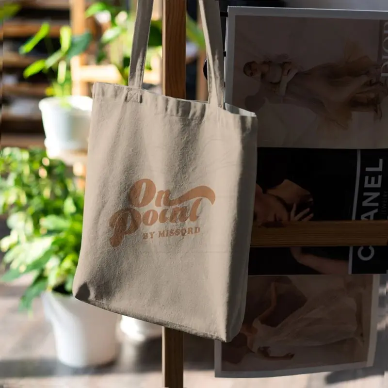 reusable cotton bamboo bag canvas zipper lady hand packing bags ecologic got tote bag