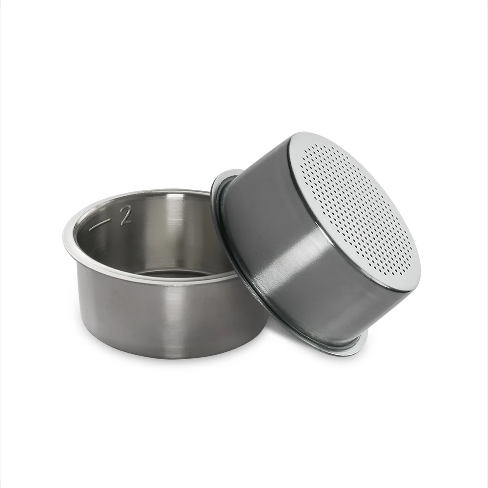 Hot Sale High Quality 1PCS 51MM Double Serving Stainless Steel Powder Bowl Coffee Basket Filter