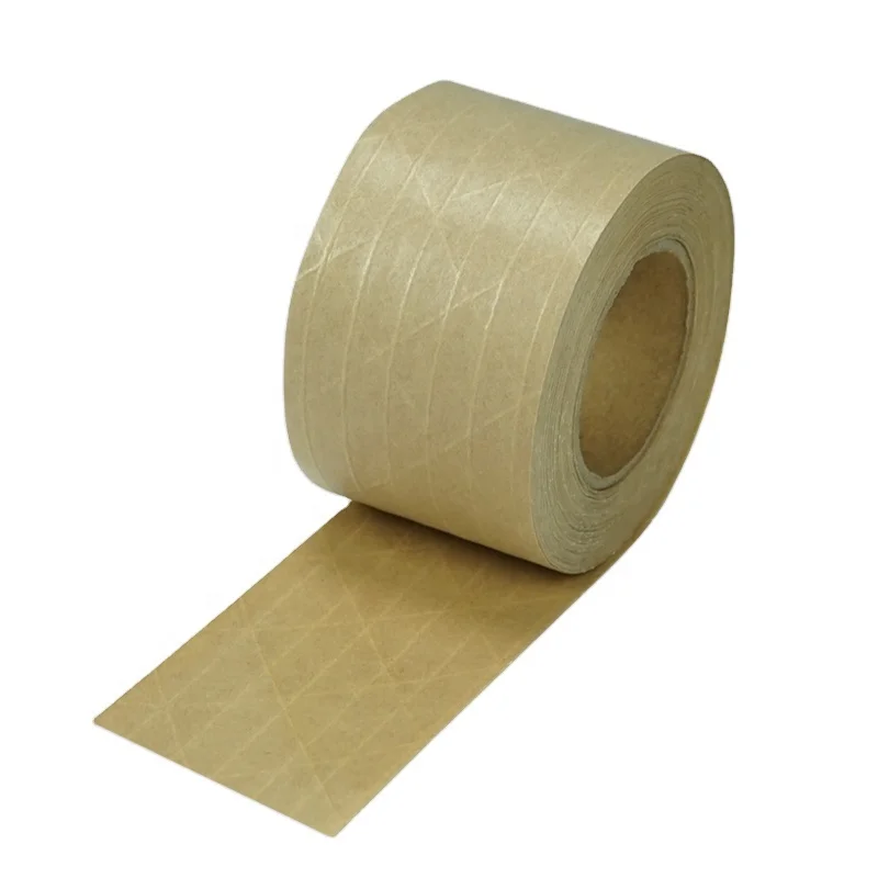 China Manufacturers brown biodegradable water activated kraft gummed paper tape
