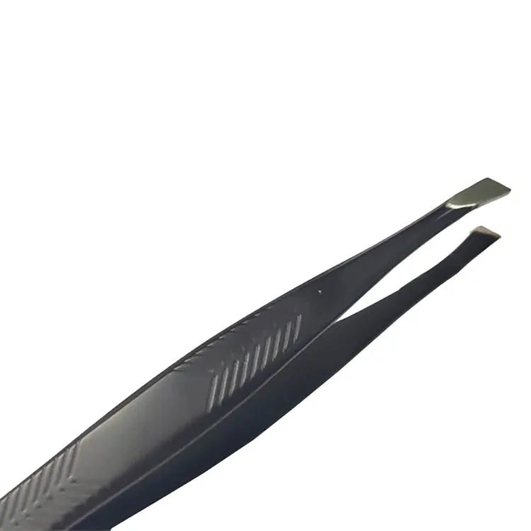 Professional stainless steel extension lash strip tweezers volume black gold eyebrow eyelash tweezer for eyebrows