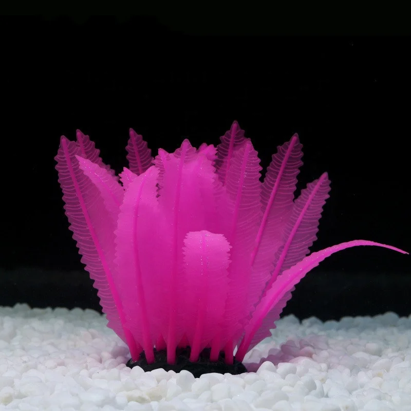 Silicone aquarium fish tank ornament grass artificial water seaweed lawn landscape decor