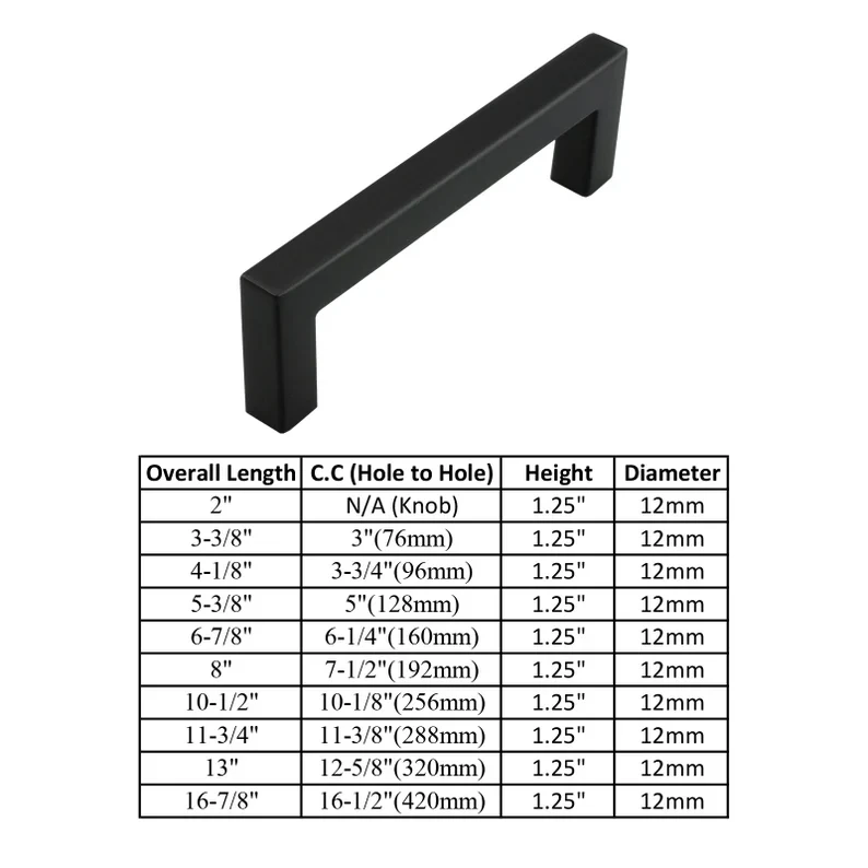 HOONE Modern Funiture Hardware Kitchen Cupboard Black Zinc 96mm T Bar Cabinet Handles