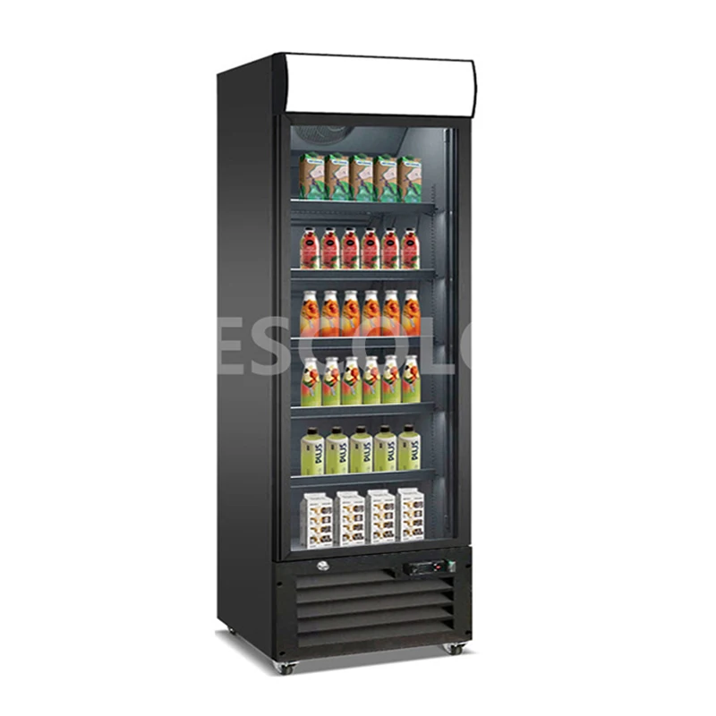 OEM the Best Single Door Commercial Glass Display Showcase Drink Coolers Upright Fridge for Sale