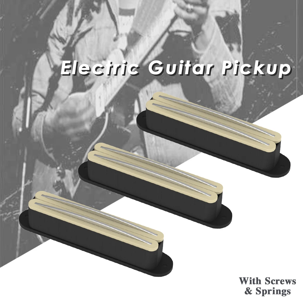 NAOMI Dual Mini Rail Humbucker Single-Coil-Sized Guitar Humbucker Pickup Ceramic Bar Magnet For Electric Guitar