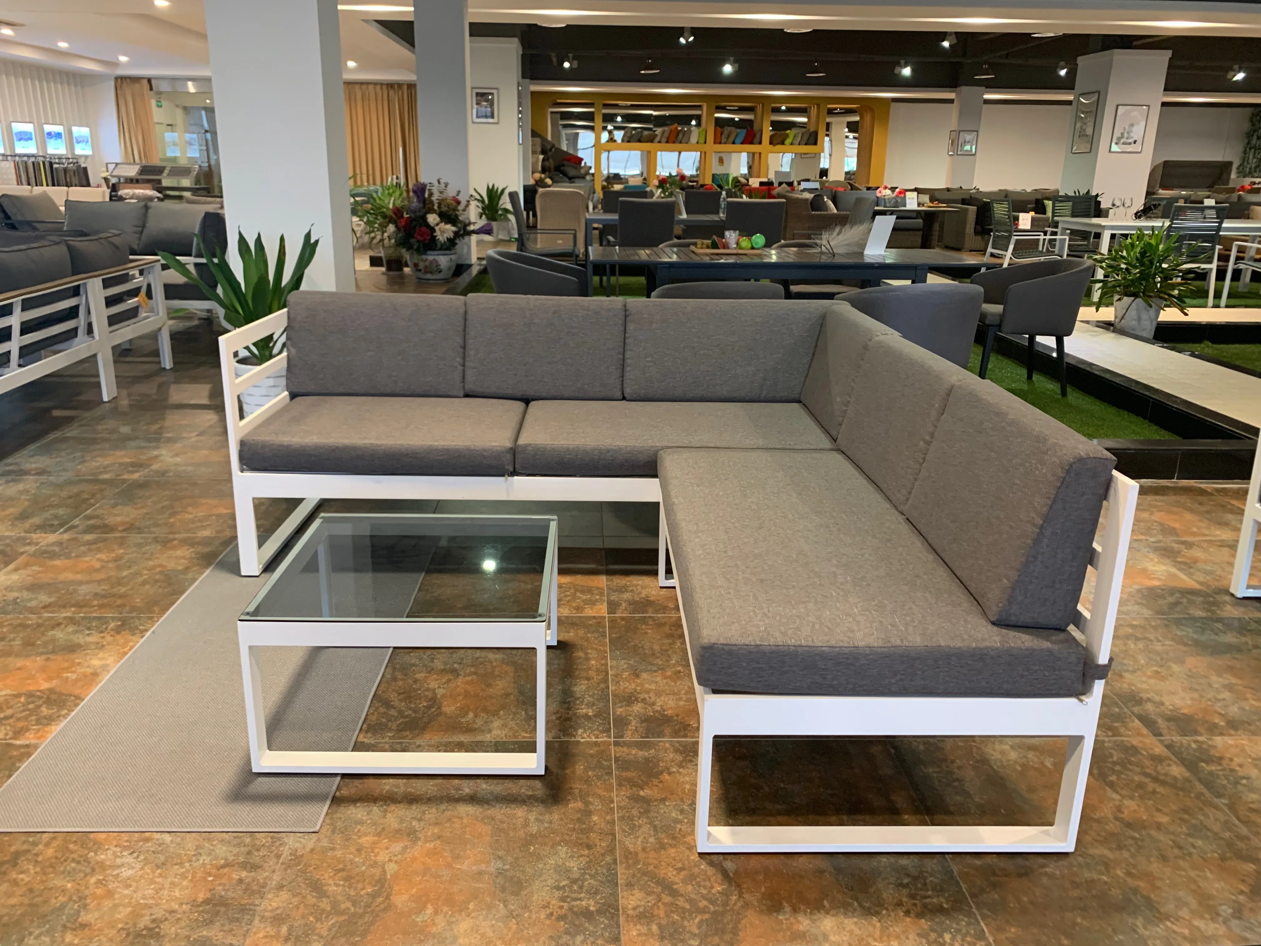 Factory Wholesale Aluminium Sofa Set Concise Style Outdoor Furniture Garden Sofa Alu. Sofa Set of 3