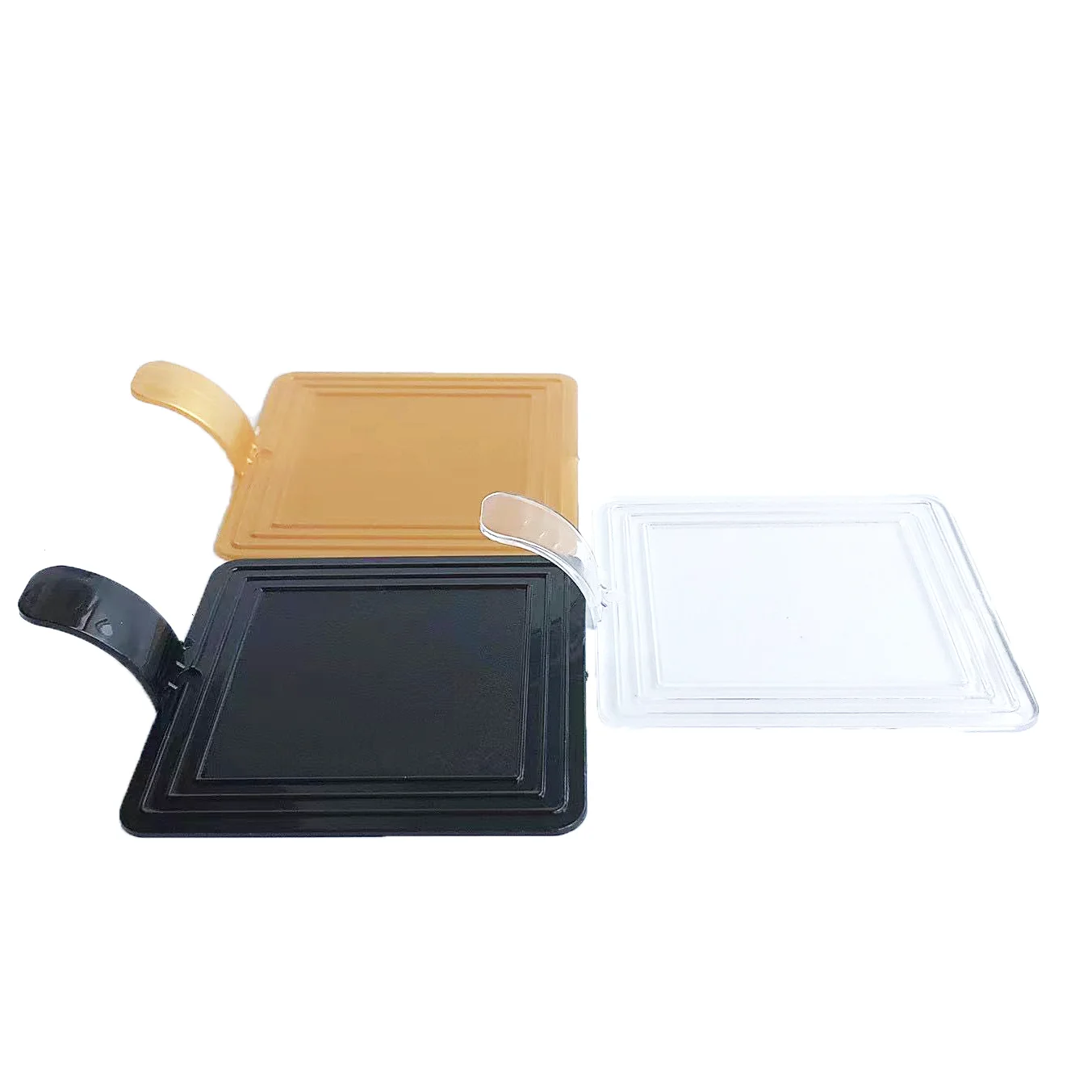 Wholesale Plastic Gold Silver Black Cake Boards PS Cake Bakery Pastry Base Disposable Birthday Wedding Small Cake Base Tray