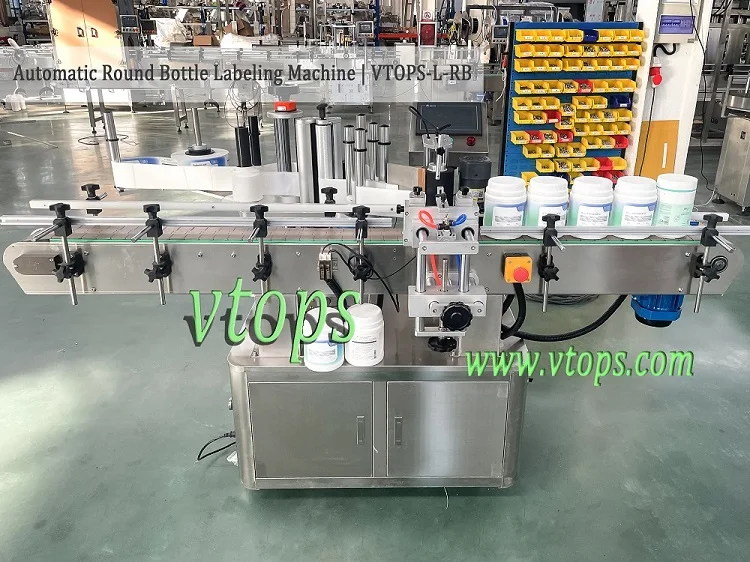 CE Approved 100ml 500ml Round Bottle Adhesive Sticker Automatic Labeling Machine for Plastic Jar