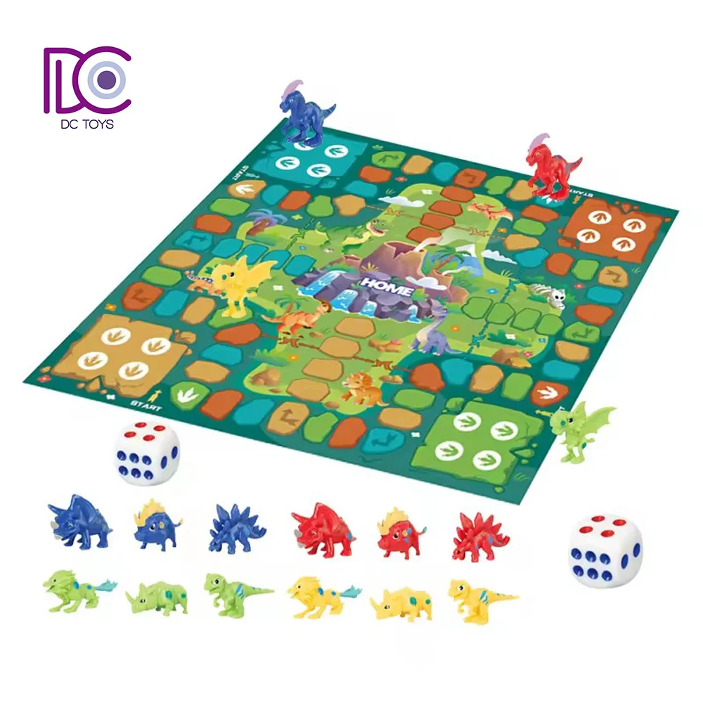 DC newest desktops game 2024 new portable chess early educational toys intellect board games with dinosaurs