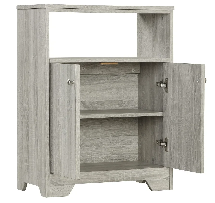 Bathroom Storage Cabinet Freestanding Cupboard Furniture with Two Doors and Adjustable Shelf Bathroom Cabinet Bathroom Furniture