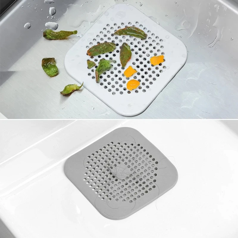Sink anti-clogging artifact Floor drain Cover Bathroom Hair filter Silicone Sink Strainer