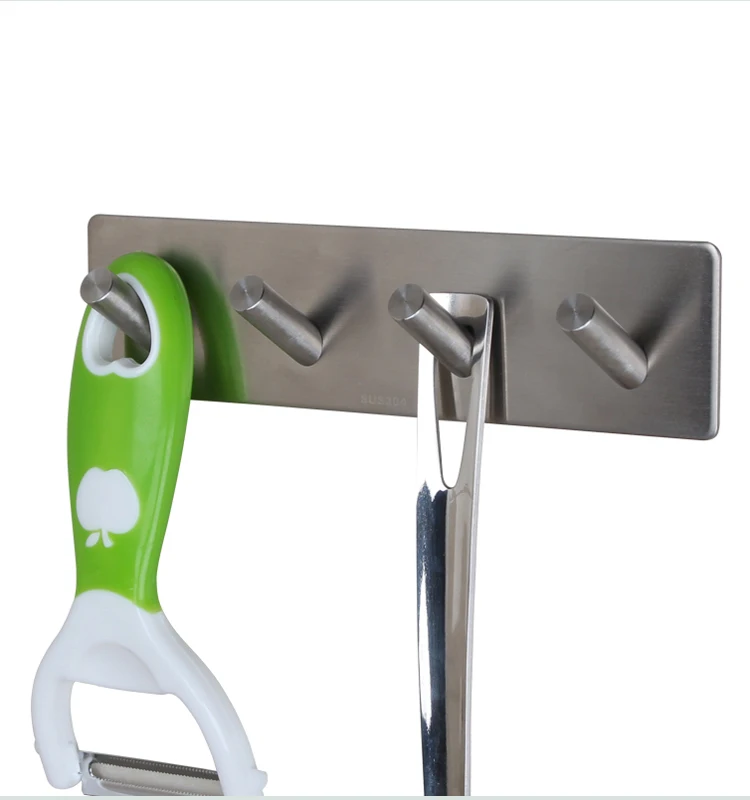 
Bathroom accessories powerful adhesive hat coat rack 5 hook for hanger 