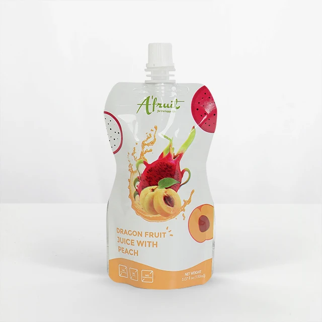 Various Shape Plastic Stand Up Pouch With Spout Packaging Water Sports Drinks Beverage Puree Sauce Yogurt Milk