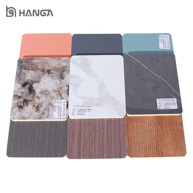 Cheap Price Wood Wpc Wall Panels Pvc Bamboo Fiber Wood Veneer For Interior Decoration