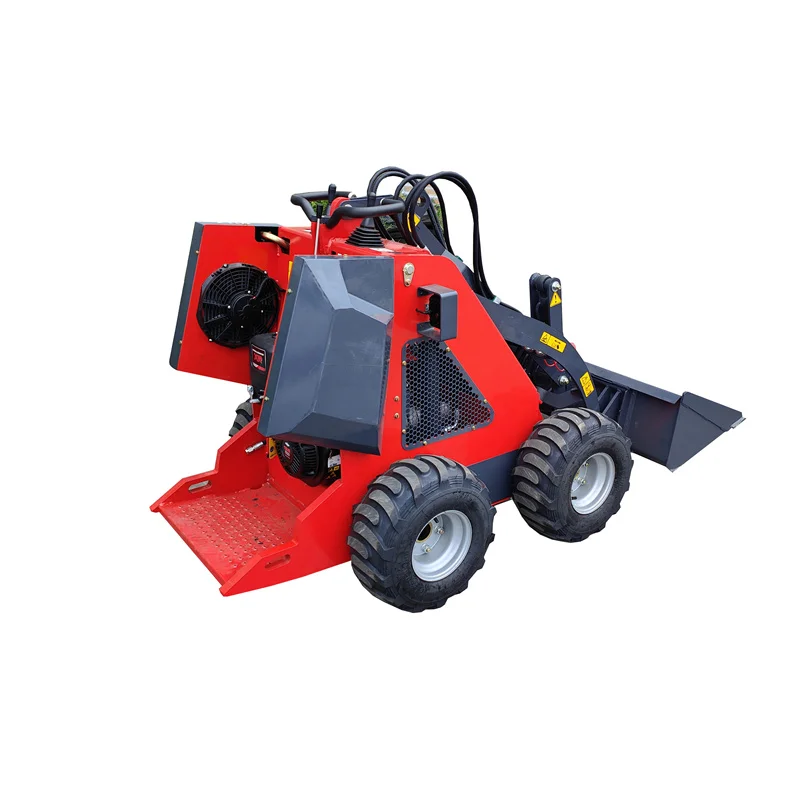 mini stand on skid steer diesel 350 kg skidsteer attachments bucket lawn mower wheel loader