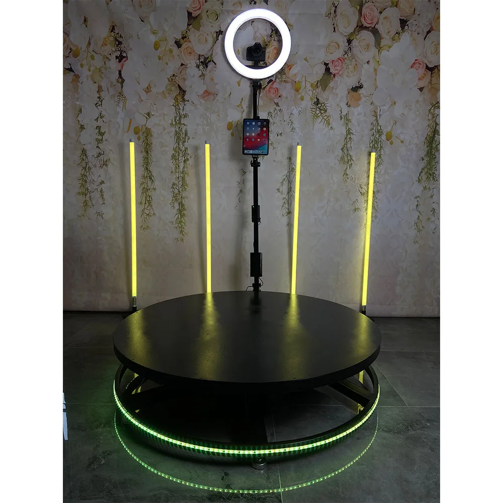360 градусов вращающаяся платформа Бизнес фото стенд камера торговый автомат видео Стенд