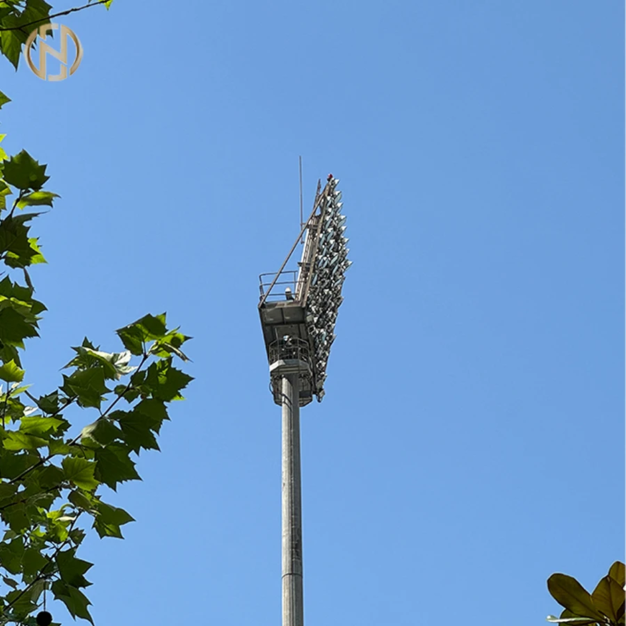 FUTAO Stadium Spotlight/Floodlight 15m/18m/20m/25m/30m Galvanized Steel LED Street High-Mast Lighting Pole with Factory-Price