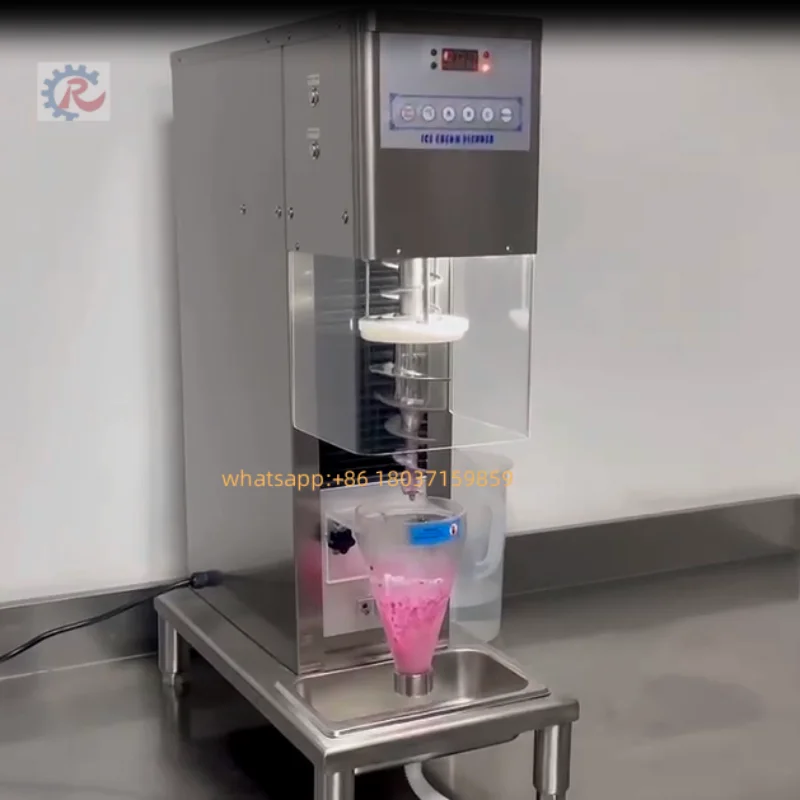 Factory Price Auto Swirl Fruits Ice Cream Machine /Real Fruit Swirl Ice Cream Blender / Stir Frozen Yogurt Ice Cream Mixer