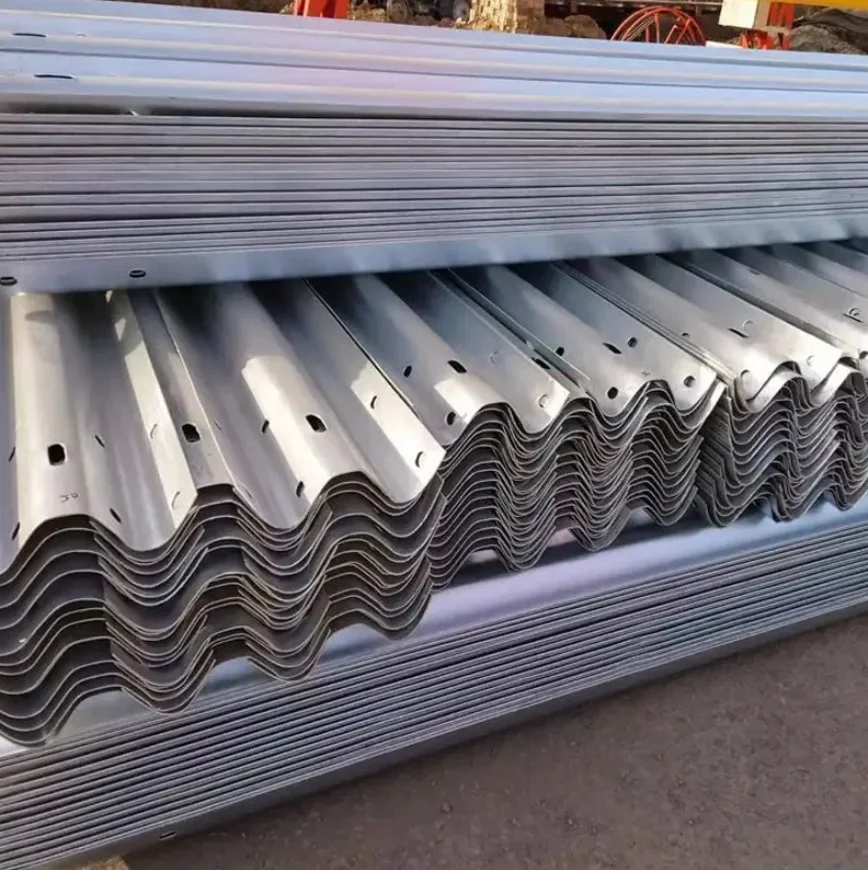 Traffic Safety Barrier W Type Highway Guardrail Galvanized Steel Fishtail Galvanized Steel Crash Barrier Supplier