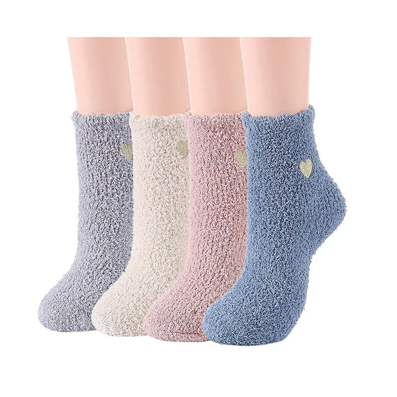 Multicolor Vintage Warm Thick Wool Crew Knitted Socks Custom 5 Pack Soft Winter Women Socks