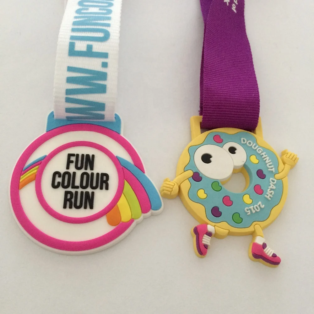 Customized Cheap PVC Silicone Rubber Plastic Medal 3D Soft Clear Plastic Medal For Kids