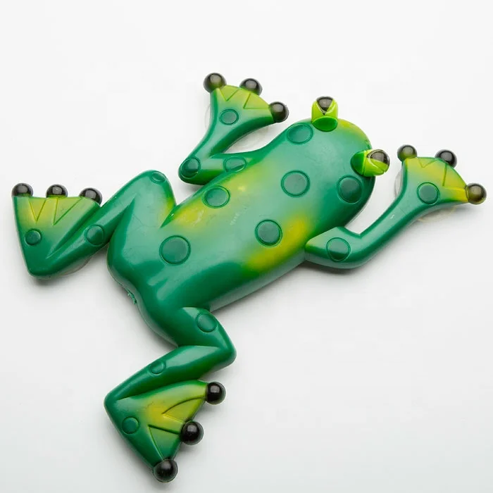 Climbing Stained Frog Shape Thermometer Decorative Window Thermometer with Suction Cups for Garden