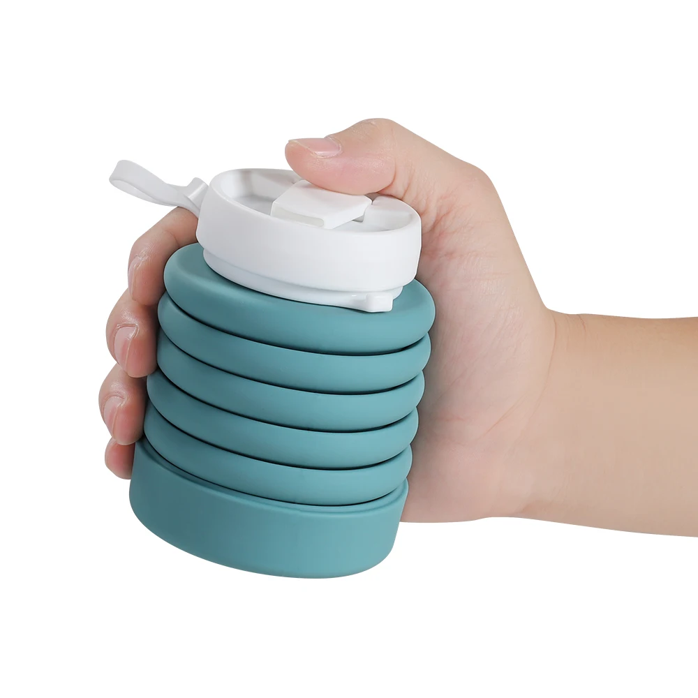 Silicone Travel Bottle Portable Silicone Water Cup Collapsible Water Bottle Foldable silicone cup Plastic bottle Eco-friendly