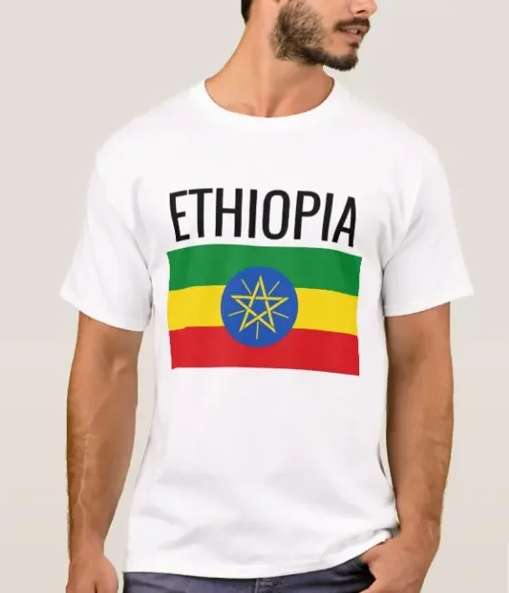 High Quality Ethiopian T Shirt Sustainable Ethiopian Clothes Ethiopia for Shirt Store Promotional