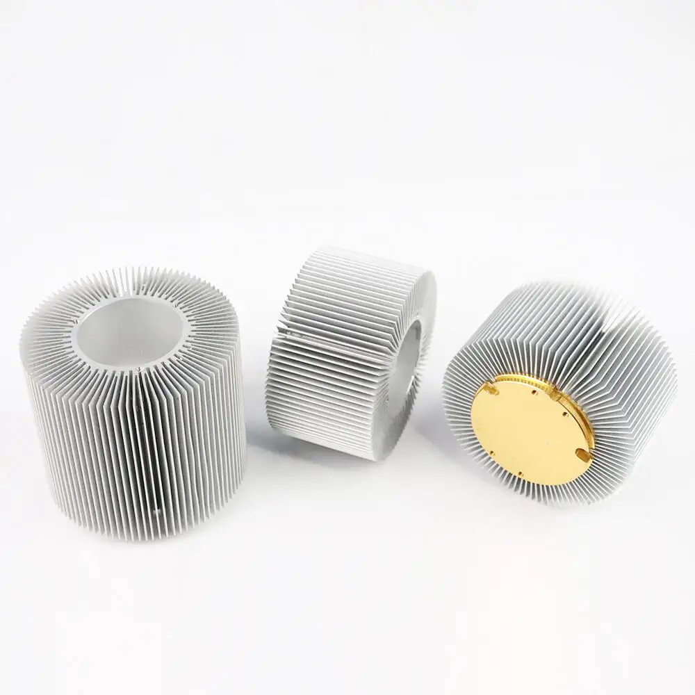 Custom Heatsink Passive Round Aluminum Cob Skived Fin Large Copper Pipe for LED Heat sink