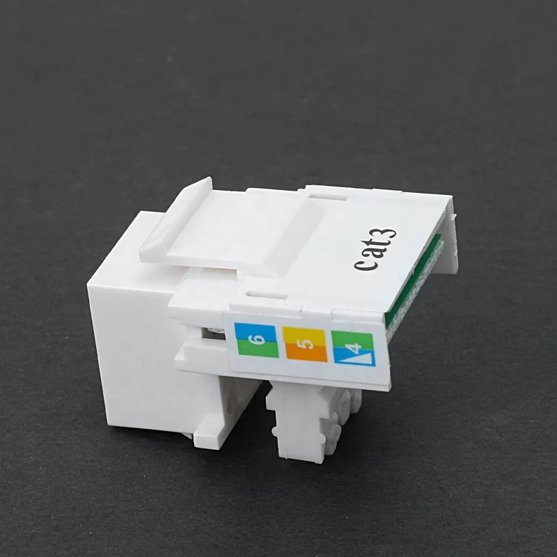 CAT3 UTP RJ11 6P4C Telephone Keystone Jack