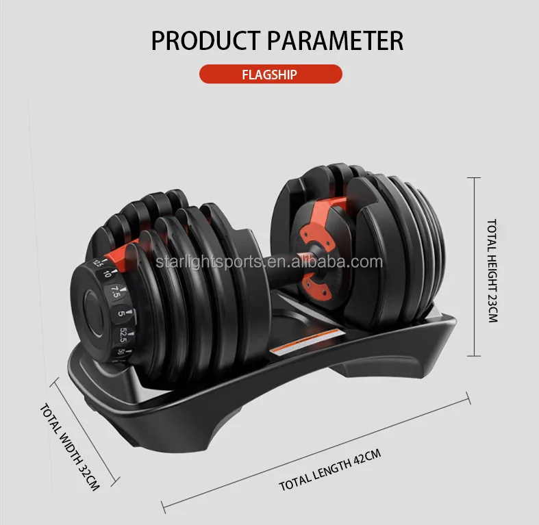 Wholesale 24kg 40KG  Custom logo fitness dumbbell set Adjustable weights dumbbell