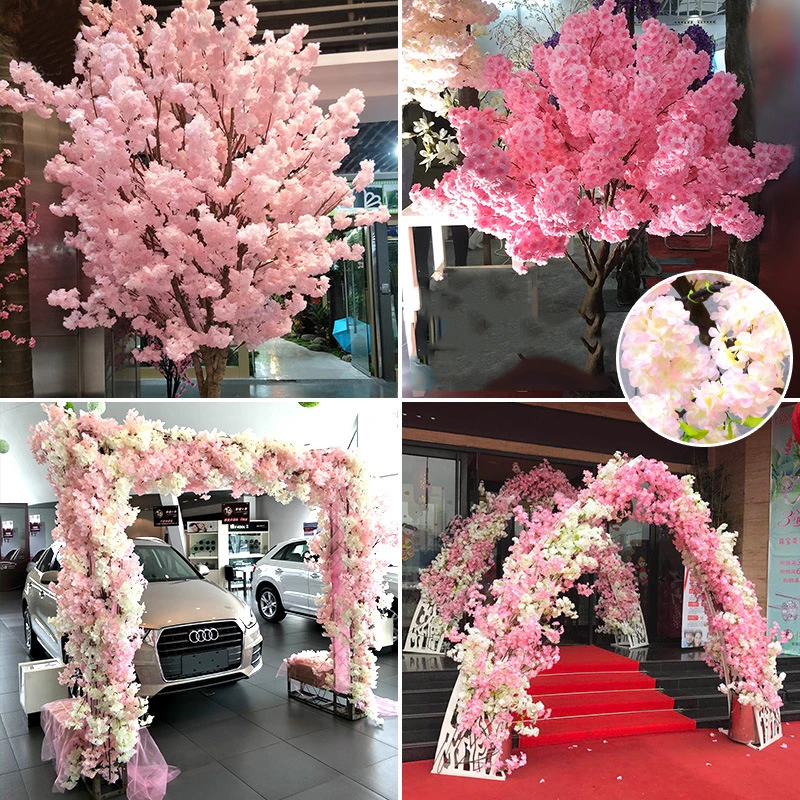 Sen Masine Sakura Trees Outdoor Landscape Decorative Factory High Simulation Custom 2m Height Artificial Cherry Blossom Tree