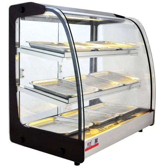 CH-3D Commercial Equipment Electric Rectangular Dish Food Warmer Visible Glass Cover