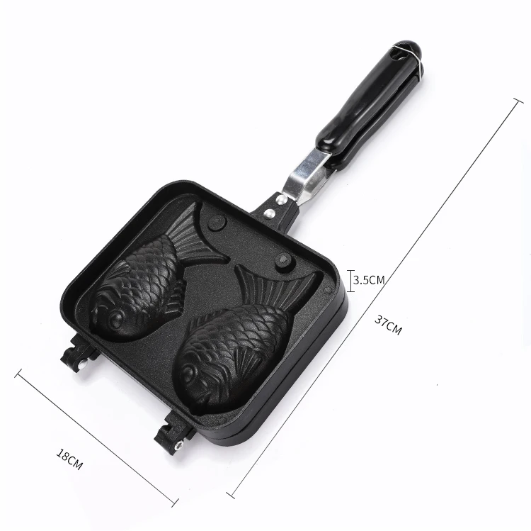 Double Sided Japanese Taiyaki Fish Shaped Casting Mold Pancake Waffle Maker