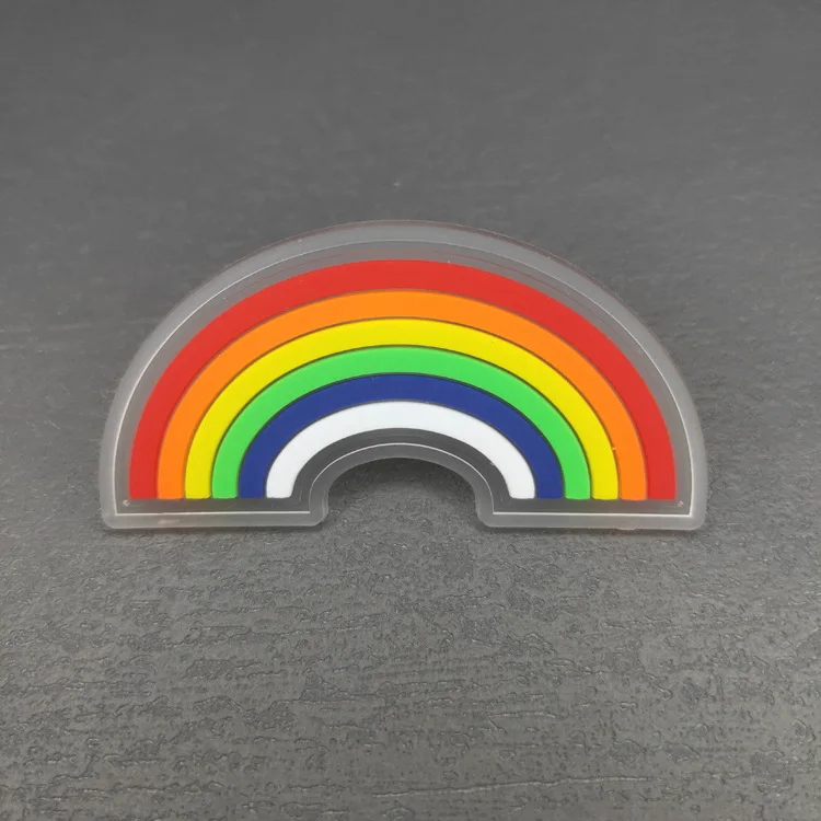 Custom Brand Logo Soft 3D Embossed Iron-On Garment Labels Soft PVC Rubber Silicone Hat Patches