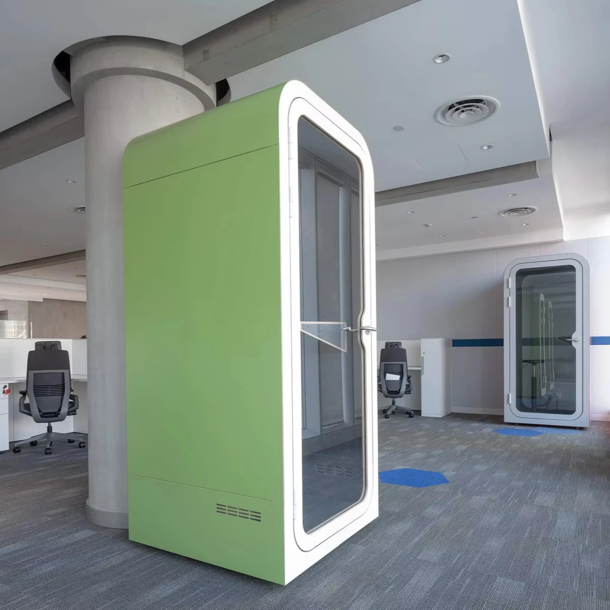 Современная модульная стальная Звуконепроницаемая офисная будка для конференц-связи в спортзале отеля аэропорта факультативных цветах